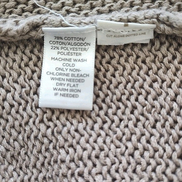 Lou & Grey Beige & Black Cardigan Sweater Size S - Picture 5 of 5